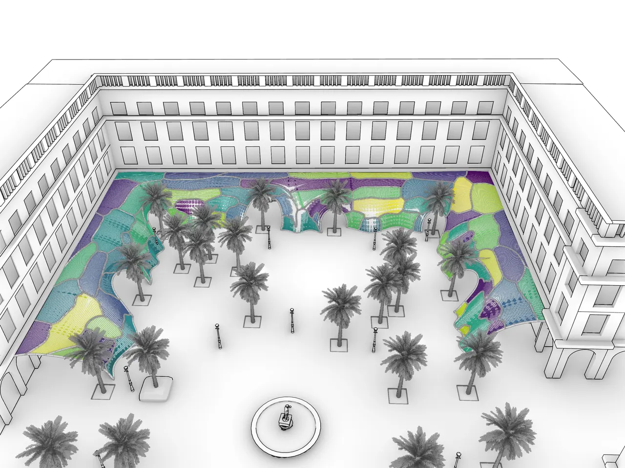 An analysis of the canopy over the square